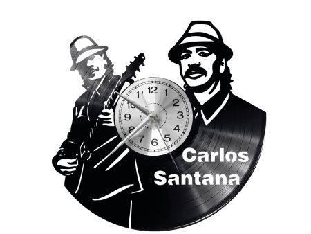 CARLOS SANTANA Vinyl Zegar Ścienny Płyta Winylowa Nowoczesny Dekoracyjny Na Prezent Urodziny