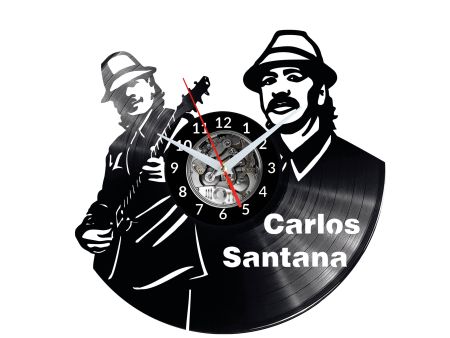 CARLOS SANTANA Vinyl Zegar Ścienny Płyta Winylowa Nowoczesny Dekoracyjny Na Prezent Urodziny