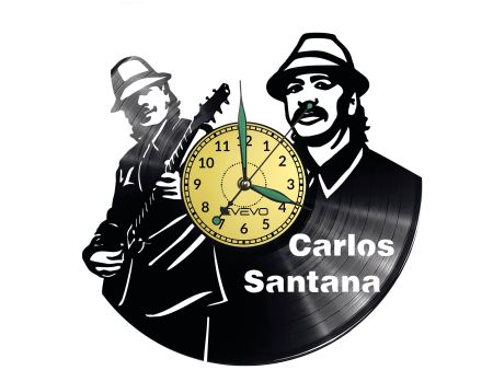 CARLOS SANTANA Vinyl Zegar Ścienny Płyta Winylowa Nowoczesny Dekoracyjny Na Prezent Urodziny