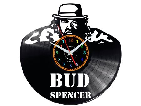 BUD SPENCER Vinyl Zegar Ścienny Płyta Winylowa Nowoczesny 
Dekoracyjny Na Prezent Urodziny