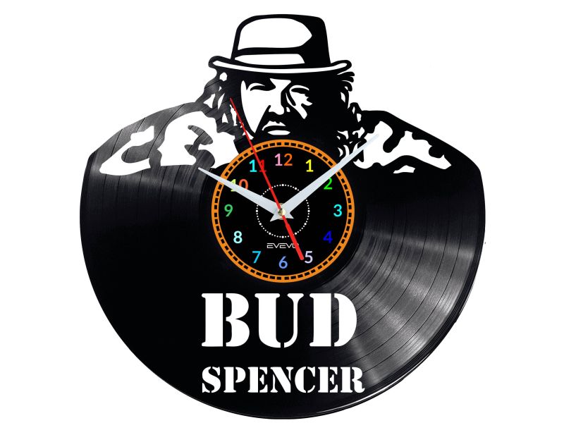 BUD SPENCER Vinyl Zegar Ścienny Płyta Winylowa Nowoczesny 
Dekoracyjny Na Prezent Urodziny