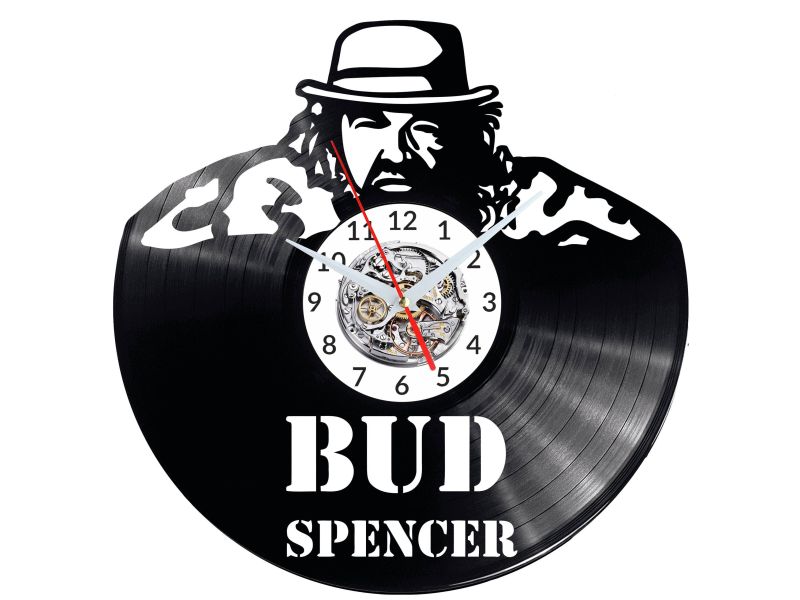 BUD SPENCER Vinyl Zegar Ścienny Płyta Winylowa Nowoczesny 
Dekoracyjny Na Prezent Urodziny