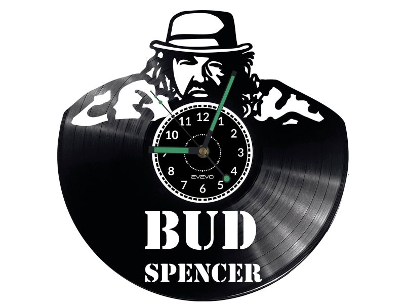 BUD SPENCER Vinyl Zegar Ścienny Płyta Winylowa Nowoczesny 
Dekoracyjny Na Prezent Urodziny