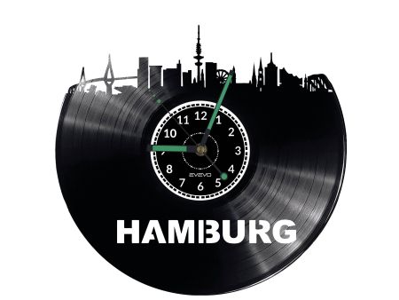 CITY HAMBURG Vinyl Zegar Ścienny Płyta Winylowa Nowoczesny
 
Dekoracyjny Na Prezent Urodziny