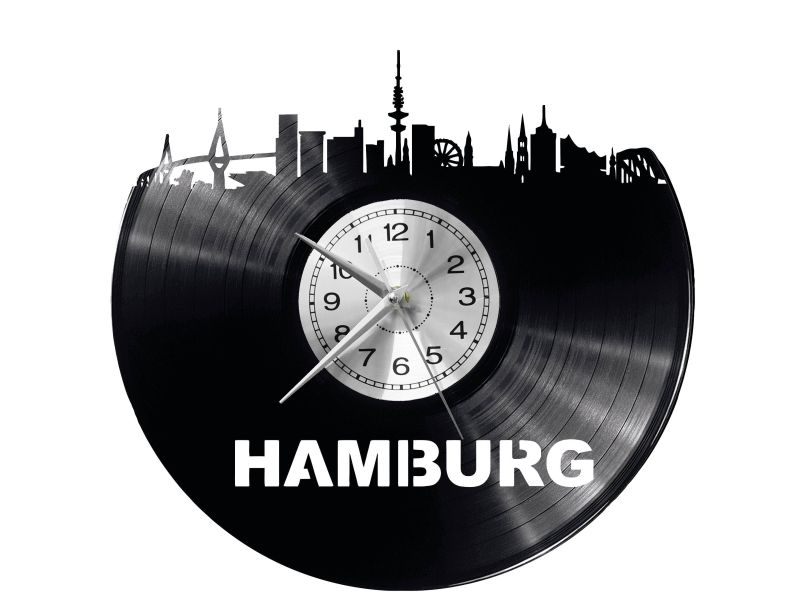 CITY HAMBURG Vinyl Zegar Ścienny Płyta Winylowa Nowoczesny
 
Dekoracyjny Na Prezent Urodziny