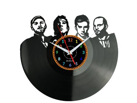 COLDPLAY Vinyl Zegar Ścienny Płyta Winylowa Nowoczesny 

Dekoracyjny Na Prezent Urodziny