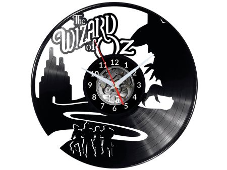 CZAROWNIK Z KRAINY OZ Vinyl Zegar Ścienny Płyta Winylowa Nowoczesny 
Dekoracyjny Na Prezent Urodziny