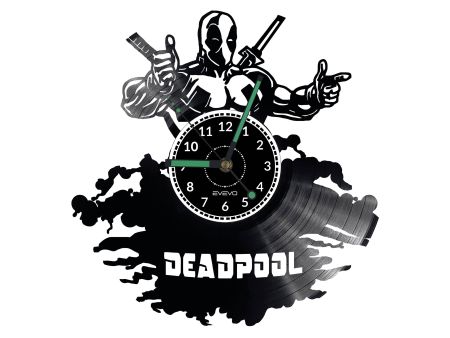 DEADPOOL Vinyl Zegar Ścienny Płyta Winylowa Nowoczesny 
Dekoracyjny Na Prezent Urodziny