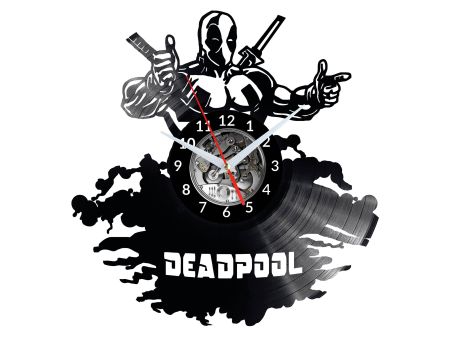 DEADPOOL Vinyl Zegar Ścienny Płyta Winylowa Nowoczesny 
Dekoracyjny Na Prezent Urodziny