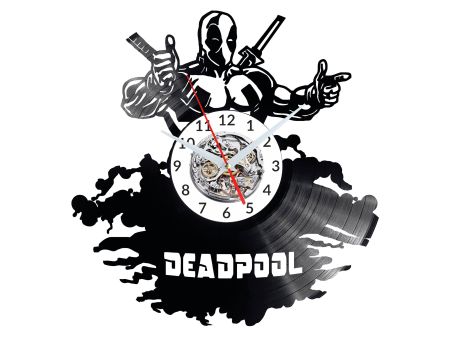 DEADPOOL Vinyl Zegar Ścienny Płyta Winylowa Nowoczesny 
Dekoracyjny Na Prezent Urodziny