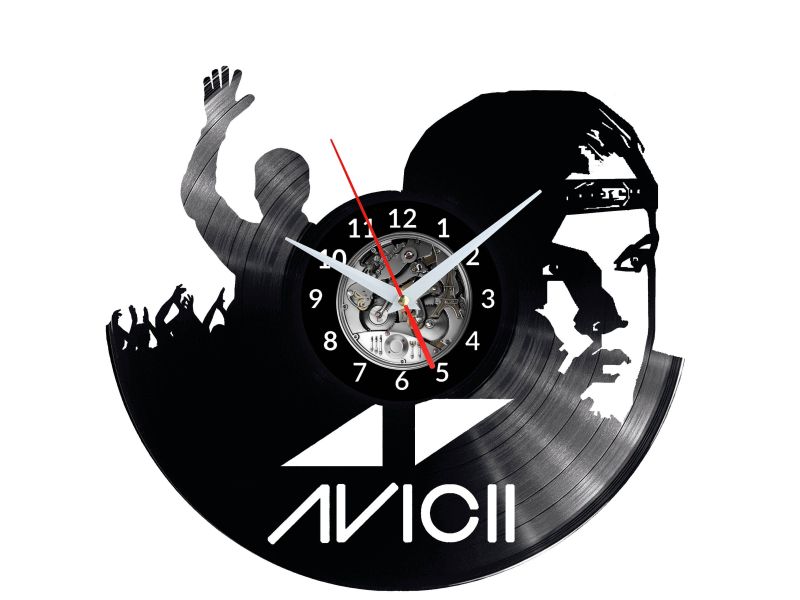 DJ AVICII Vinyl Zegar Ścienny Płyta Winylowa Nowoczesny 
Dekoracyjny Na Prezent Urodziny