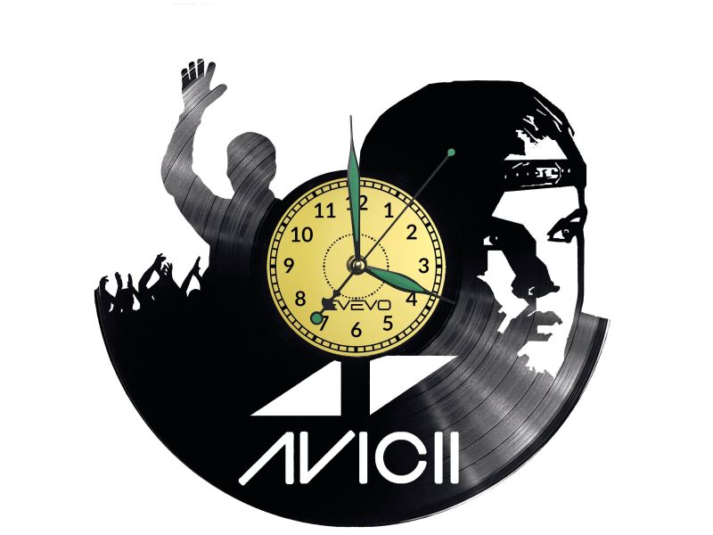 DJ AVICII Vinyl Zegar Ścienny Płyta Winylowa Nowoczesny 
Dekoracyjny Na Prezent Urodziny