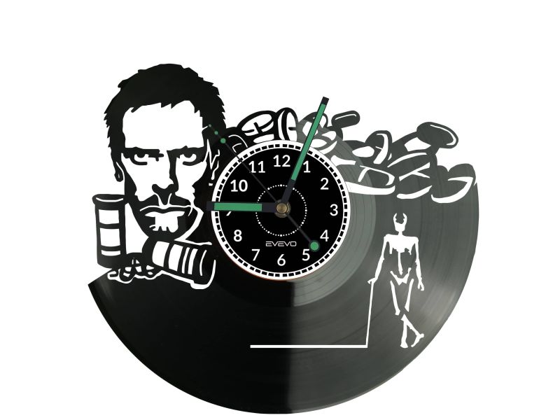 Dr House Vinyl Zegar Ścienny Płyta Winylowa Nowoczesny 
Dekoracyjny Na Prezent Urodziny