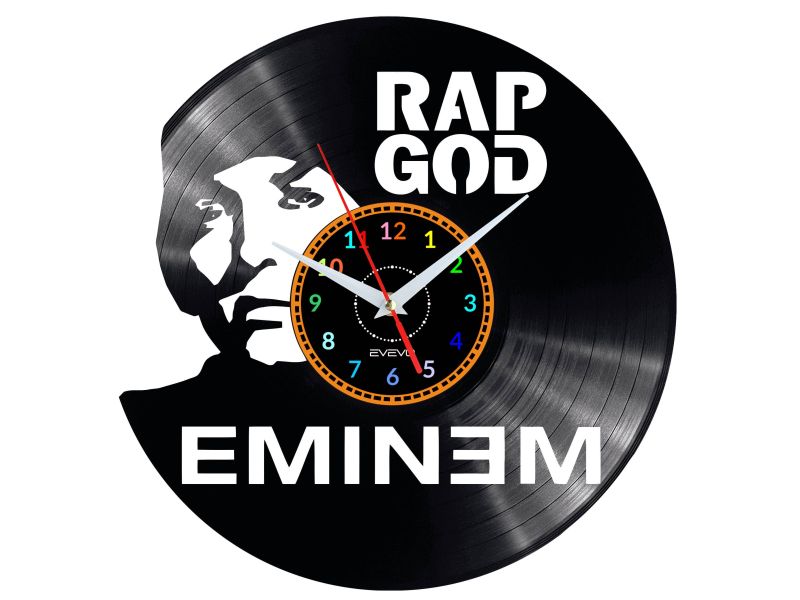 EMINEM Vinyl Zegar Ścienny Płyta Winylowa Nowoczesny 
Dekoracyjny Na Prezent Urodziny