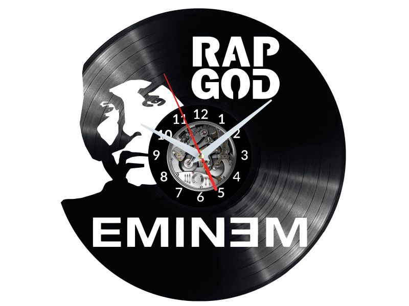 EMINEM Vinyl Zegar Ścienny Płyta Winylowa Nowoczesny 
Dekoracyjny Na Prezent Urodziny