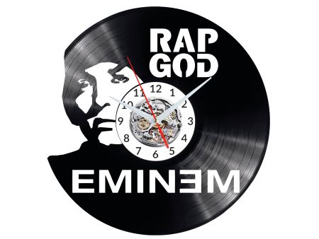 EMINEM Vinyl Zegar Ścienny Płyta Winylowa Nowoczesny 
Dekoracyjny Na Prezent Urodziny