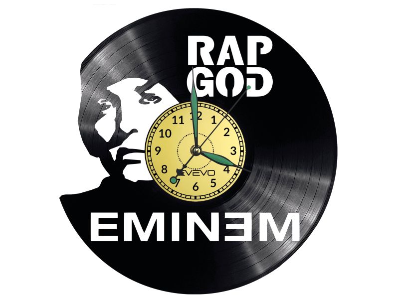 EMINEM Vinyl Zegar Ścienny Płyta Winylowa Nowoczesny 
Dekoracyjny Na Prezent Urodziny