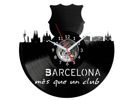 FC BARCELONA Vinyl Zegar Ścienny Płyta Winylowa Nowoczesny 
Dekoracyjny Na Prezent Urodziny