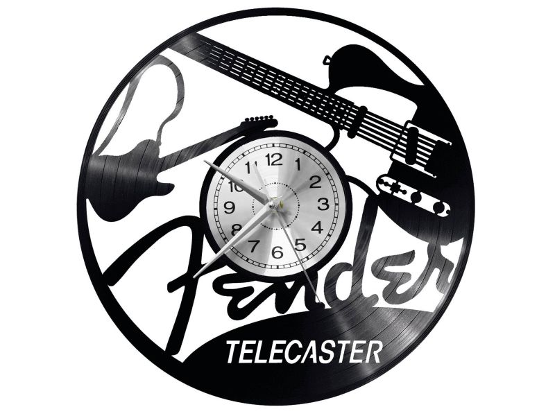 Fender Telecaster Vinyl Zegar Ścienny Płyta Winylowa Nowoczesny 
Dekoracyjny Na Prezent Urodziny