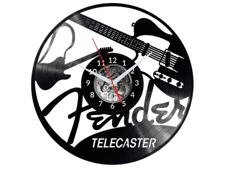 Fender Telecaster Vinyl Zegar Ścienny Płyta Winylowa Nowoczesny 
Dekoracyjny Na Prezent Urodziny