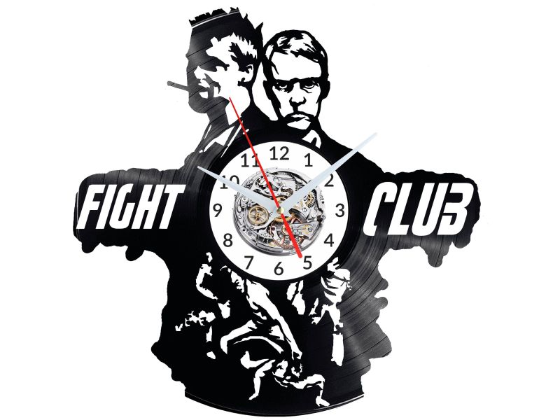 Fight Club Vinyl Zegar Ścienny Płyta Winylowa Nowoczesny 
Dekoracyjny Na Prezent Urodziny