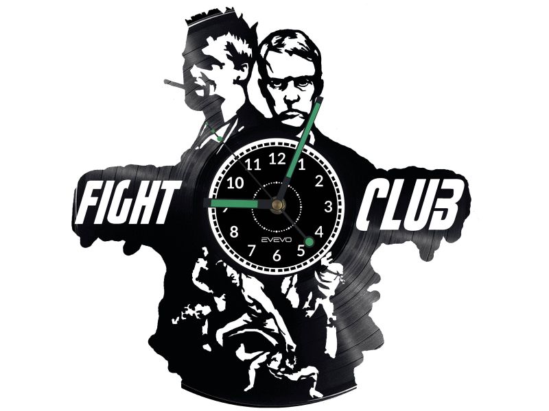 Fight Club Vinyl Zegar Ścienny Płyta Winylowa Nowoczesny 
Dekoracyjny Na Prezent Urodziny