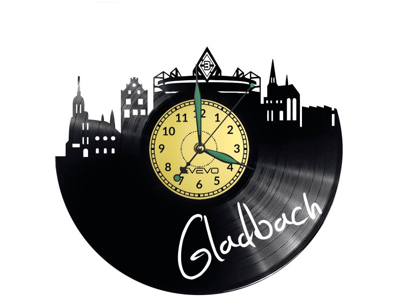 Schallplattenuhr Gladbach Vinyl Zegar Ścienny Płyta Winylowa Nowoczesny 
Dekoracyjny Na Prezent Urodziny