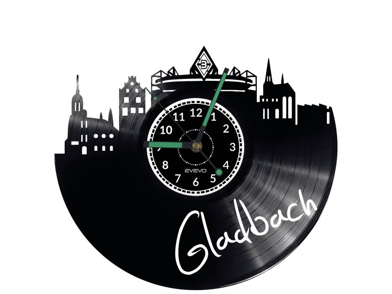 Schallplattenuhr Gladbach Vinyl Zegar Ścienny Płyta Winylowa Nowoczesny 
Dekoracyjny Na Prezent Urodziny