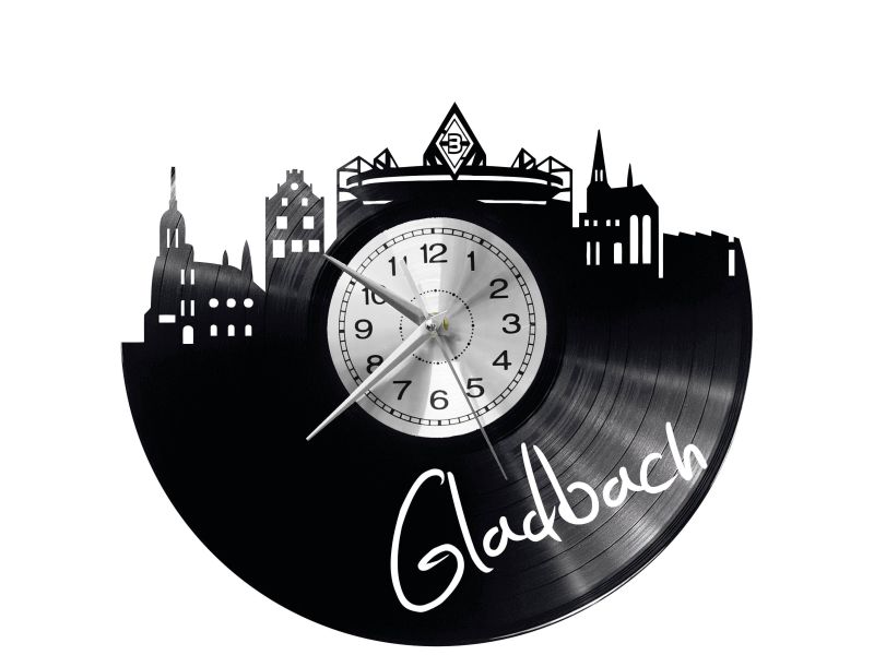 Schallplattenuhr Gladbach Vinyl Zegar Ścienny Płyta Winylowa Nowoczesny 
Dekoracyjny Na Prezent Urodziny