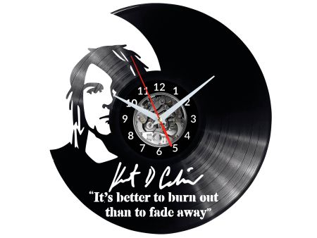 Kurt Cobain Vinyl Zegar Ścienny Płyta Winylowa Nowoczesny 
Dekoracyjny Na Prezent Urodziny