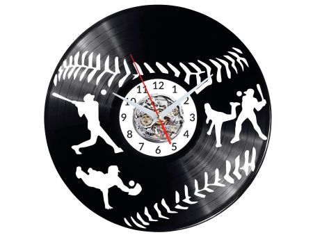 Baseball Vinyl Zegar Ścienny Płyta Winylowa Nowoczesny 
Dekoracyjny Na Prezent Urodziny