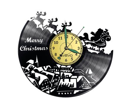 Santa Claus Vinyl Zegar Ścienny Płyta Winylowa Nowoczesny 
Dekoracyjny Na Prezent Urodziny