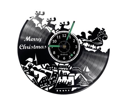 Santa Claus Vinyl Zegar Ścienny Płyta Winylowa Nowoczesny 
Dekoracyjny Na Prezent Urodziny