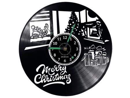 Merry Christmas Vinyl Zegar Ścienny Płyta Winylowa Nowoczesny 
Dekoracyjny Na Prezent Urodziny