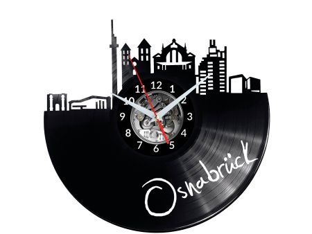 Osnabruck Vinyl Zegar Ścienny Płyta Winylowa Nowoczesny 
Dekoracyjny Na Prezent Urodziny