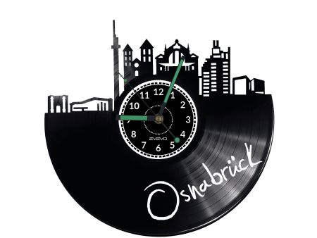 Osnabruck Vinyl Zegar Ścienny Płyta Winylowa Nowoczesny 
Dekoracyjny Na Prezent Urodziny