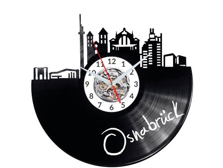 Osnabruck Vinyl Zegar Ścienny Płyta Winylowa Nowoczesny 
Dekoracyjny Na Prezent Urodziny