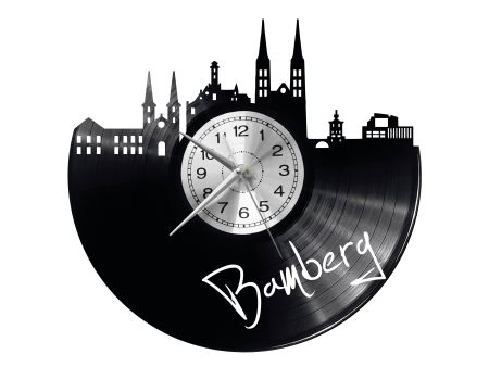 Bamberg Vinyl Zegar Ścienny Płyta Winylowa Nowoczesny 
Dekoracyjny Na Prezent Urodziny