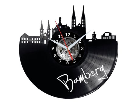 Bamberg Vinyl Zegar Ścienny Płyta Winylowa Nowoczesny 
Dekoracyjny Na Prezent Urodziny