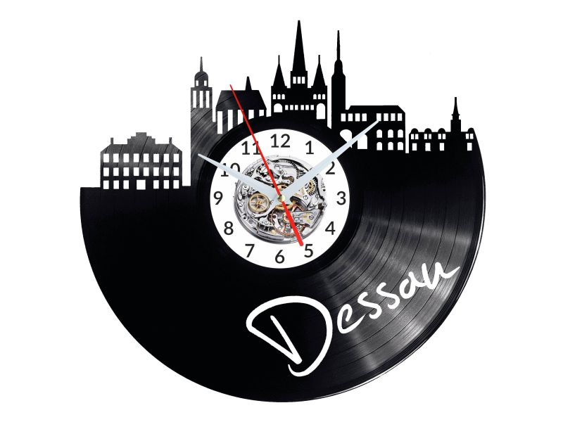 Dessau Vinyl Zegar Ścienny Płyta Winylowa Nowoczesny 
Dekoracyjny Na Prezent Urodziny