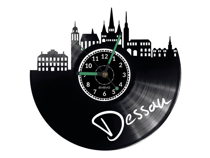 Dessau Vinyl Zegar Ścienny Płyta Winylowa Nowoczesny 
Dekoracyjny Na Prezent Urodziny