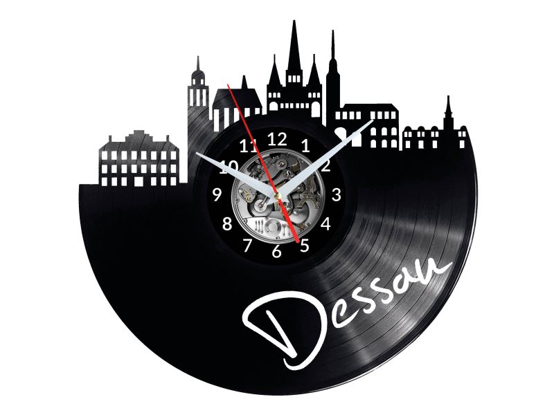 Dessau Vinyl Zegar Ścienny Płyta Winylowa Nowoczesny 
Dekoracyjny Na Prezent Urodziny