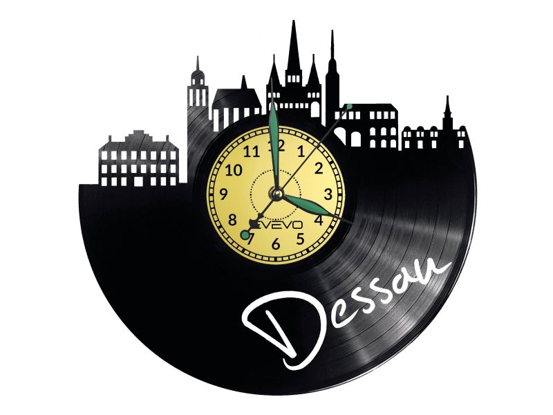 Dessau Vinyl Zegar Ścienny Płyta Winylowa Nowoczesny 
Dekoracyjny Na Prezent Urodziny