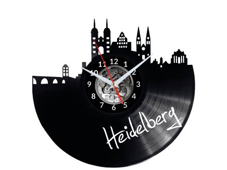 Heidelberg Vinyl Zegar Ścienny Płyta Winylowa Nowoczesny 
Dekoracyjny Na Prezent Urodziny