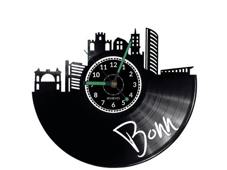 Bonn Vinyl Zegar Ścienny Płyta Winylowa Nowoczesny 
Dekoracyjny Na Prezent Urodziny