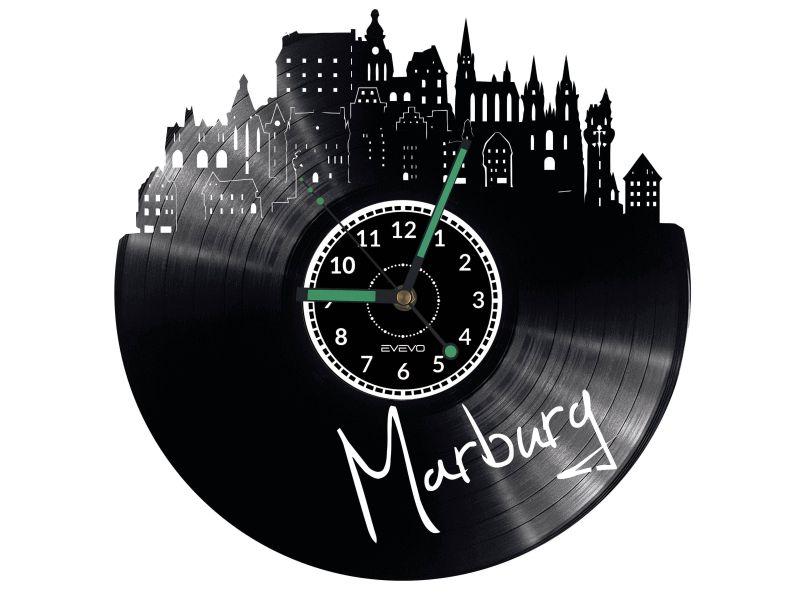 Marburg Vinyl Zegar Ścienny Płyta Winylowa Nowoczesny 
Dekoracyjny Na Prezent Urodziny