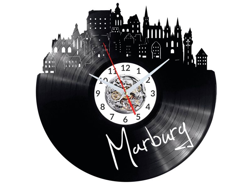 Marburg Vinyl Zegar Ścienny Płyta Winylowa Nowoczesny 
Dekoracyjny Na Prezent Urodziny