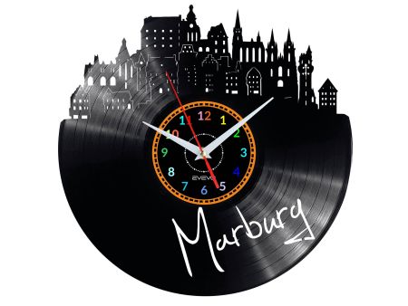 Marburg Vinyl Zegar Ścienny Płyta Winylowa Nowoczesny 
Dekoracyjny Na Prezent Urodziny