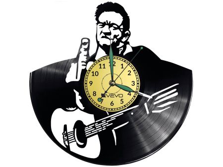 Johnny Cash Vinyl Zegar Ścienny Płyta Winylowa Nowoczesny 
Dekoracyjny Na Prezent Urodziny