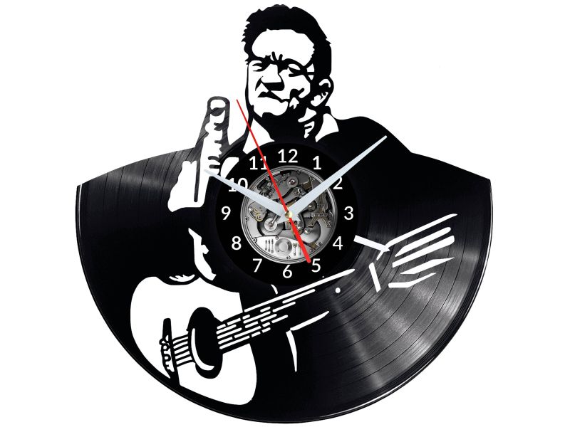 Johnny Cash Vinyl Zegar Ścienny Płyta Winylowa Nowoczesny 
Dekoracyjny Na Prezent Urodziny